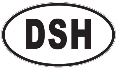 DSH - 3 Letter Initials Oval Magnet