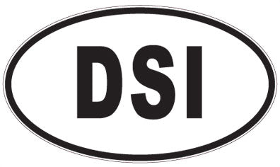 DSI - 3 Letter Initials Oval Magnet