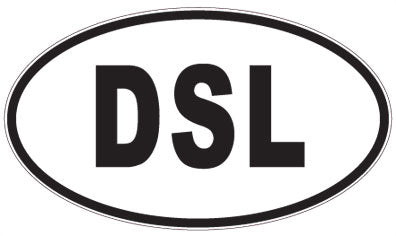 DSL - 3 Letter Initials Oval Sticker