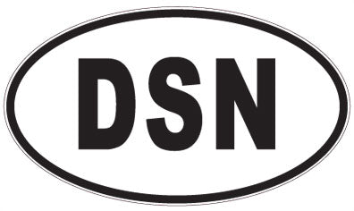 DSN - 3 Letter Initials Oval Magnet
