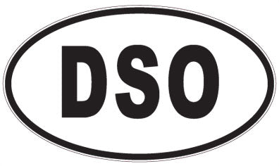 DSO - 3 Letter Initials Oval Sticker