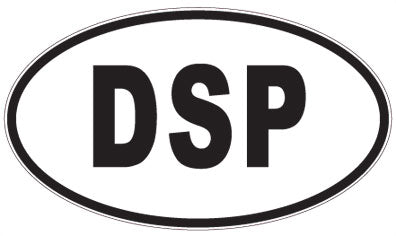 DSP - 3 Letter Initials Oval Magnet