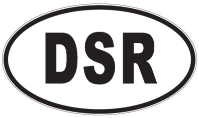 DSR - 3 Letter Initials Oval Sticker