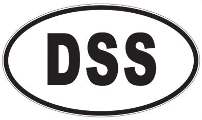 DSS - 3 Letter Initials Oval Magnet
