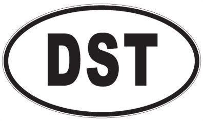DST - 3 Letter Initials Oval Sticker