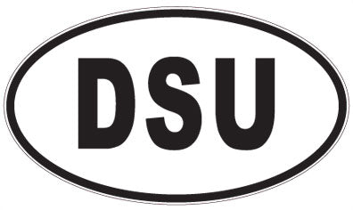 DSU - 3 Letter Initials Oval Magnet