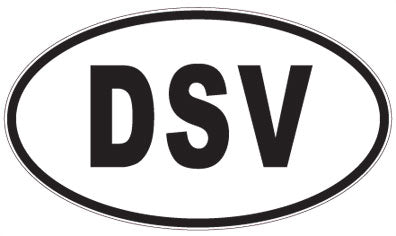 DSV - 3 Letter Initials Oval Magnet