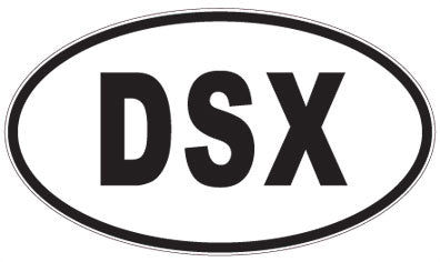 DSX - 3 Letter Initials Oval Sticker