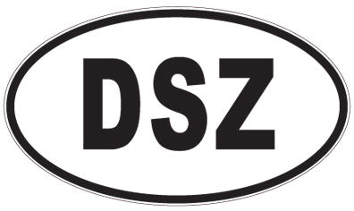 DSZ - 3 Letter Initials Oval Magnet