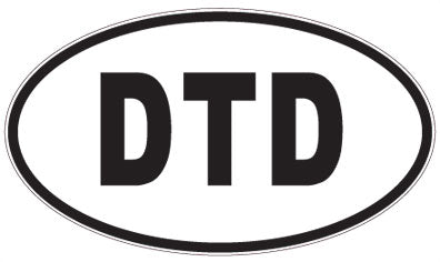 DTD - 3 Letter Initials Oval Sticker