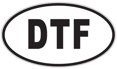 DTF - 3 Letter Initials Oval Magnet