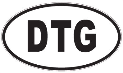DTG - 3 Letter Initials Oval Magnet