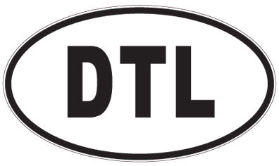 DTL - 3 Letter Initials Oval Sticker