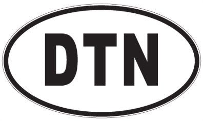 DTN - 3 Letter Initials Oval Sticker