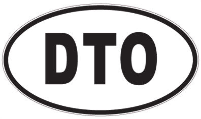 DTO - 3 Letter Initials Oval Sticker