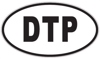 DTP - 3 Letter Initials Oval Magnet