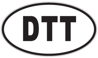 DTT - 3 Letter Initials Oval Magnet