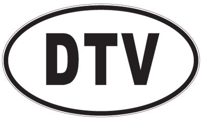 DTV - 3 Letter Initials Oval Magnet