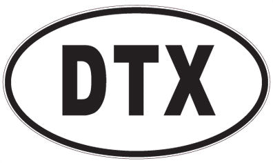 DTX - 3 Letter Initials Oval Magnet