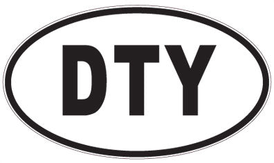 DTY - 3 Letter Initials Oval Magnet