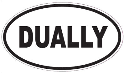 DUALLY - Oval Sticker
