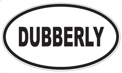DUBBERLY - Oval Sticker