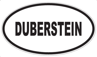 DUBERSTEIN - Oval Sticker
