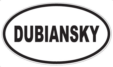 DUBIANSKY - Oval Magnet