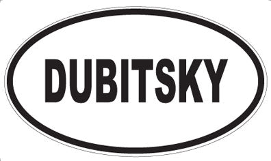 DUBITSKY - Oval Sticker