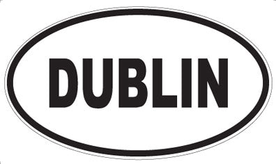 DUBLIN - Oval Sticker