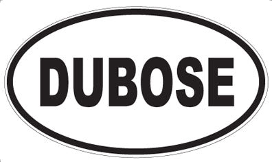 DUBOSE - Oval Sticker
