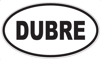DUBRE - Oval Sticker