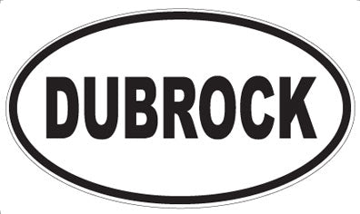 DUBROCK - Oval Sticker