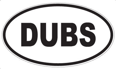DUBS - Oval Magnet