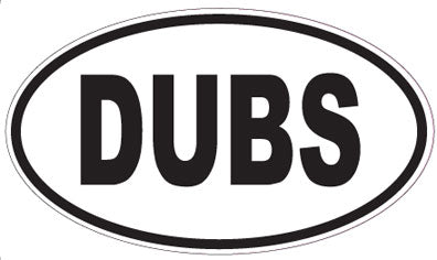 DUBS - Oval Sticker