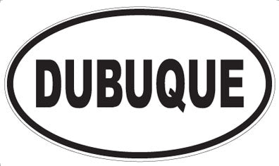 DUBUQUE - Oval Sticker