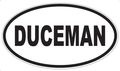 DUCEMAN - Oval Sticker
