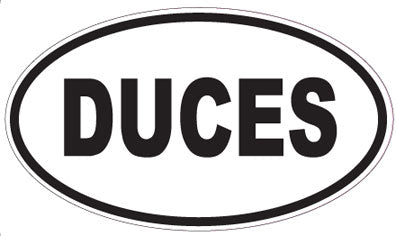 DUCES - Oval Sticker