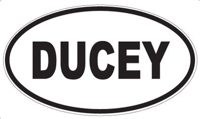 DUCEY - Oval Sticker