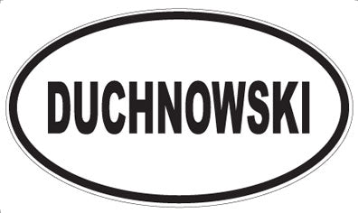 DUCHNOWSKI - Oval Sticker