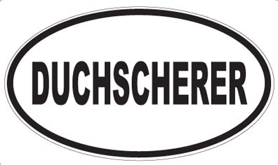DUCHSCHERER - Oval Sticker