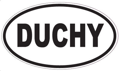 DUCHY - Oval Sticker