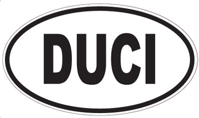 DUCI - Oval Sticker