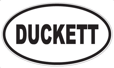 DUCKETT - Oval Sticker