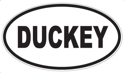 DUCKEY - Oval Sticker