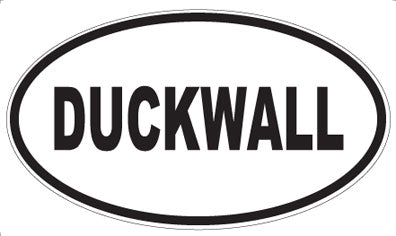 DUCKWALL - Oval Sticker