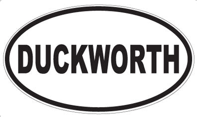 DUCKWORTH - Oval Sticker