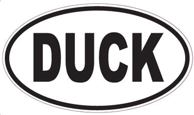 DUCK - Oval Sticker