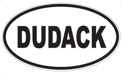 DUDACK - Oval Sticker