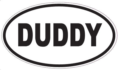 DUDDY - Oval Sticker